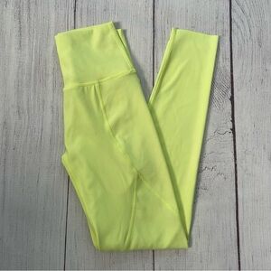 Aerie Highlighter Yellow Chill Play Move High Waisted Leggings Size Small